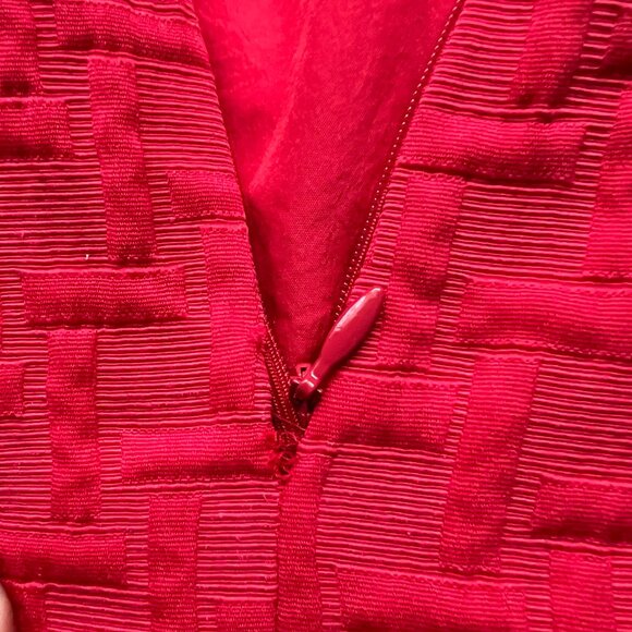 Banana Republic Tea Length Red Fitted Dress - Picture 4 of 4